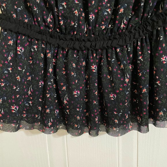 Juicy Couture Black Sheer Floral Blouse - Picture 6 of 7